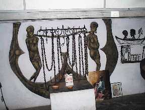 An artist's impression of the slave experience in the Mobe Family House Museum
