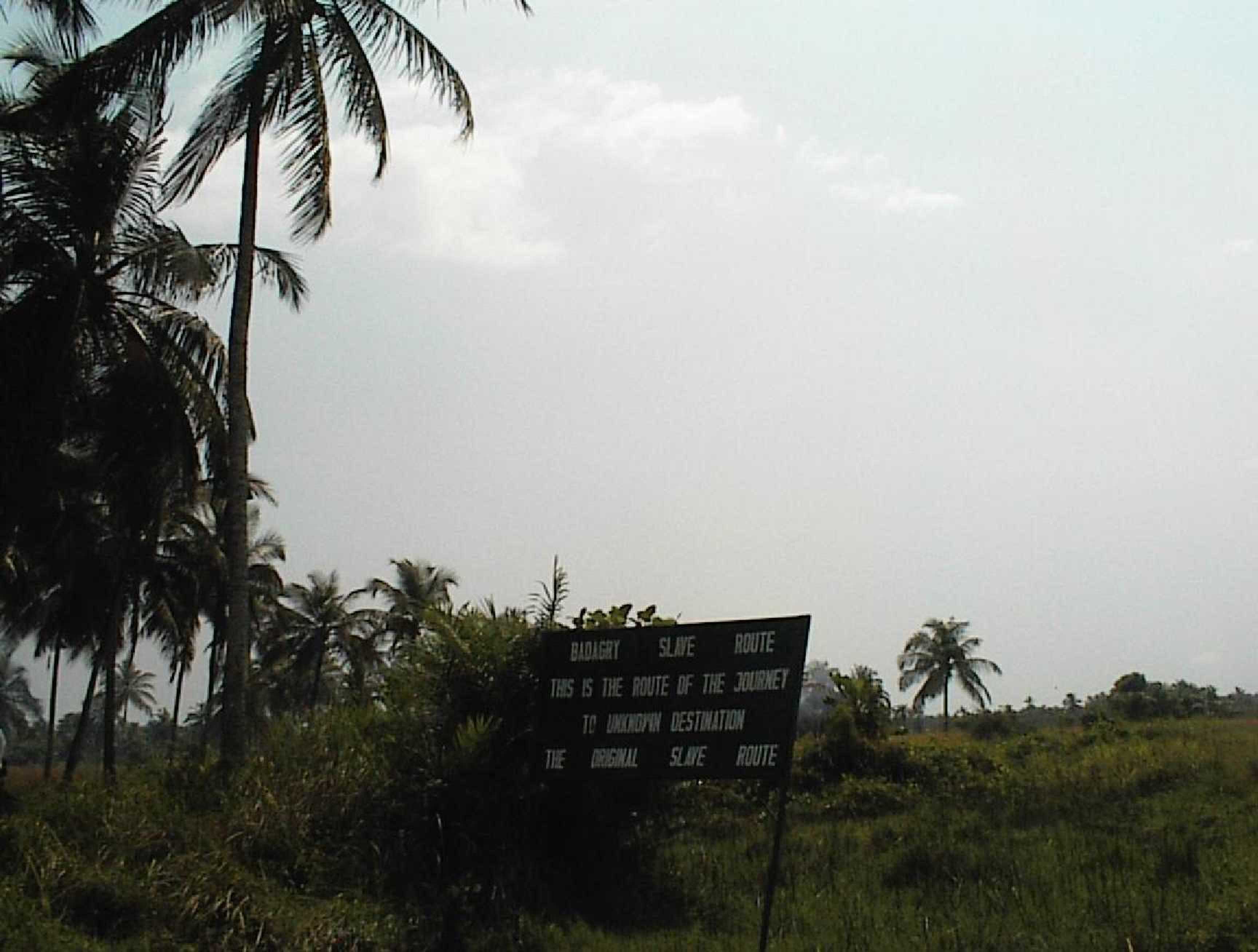The Coconut Island, in Badagry.  The slave routes cuts through this island on its way to the Atlantic.