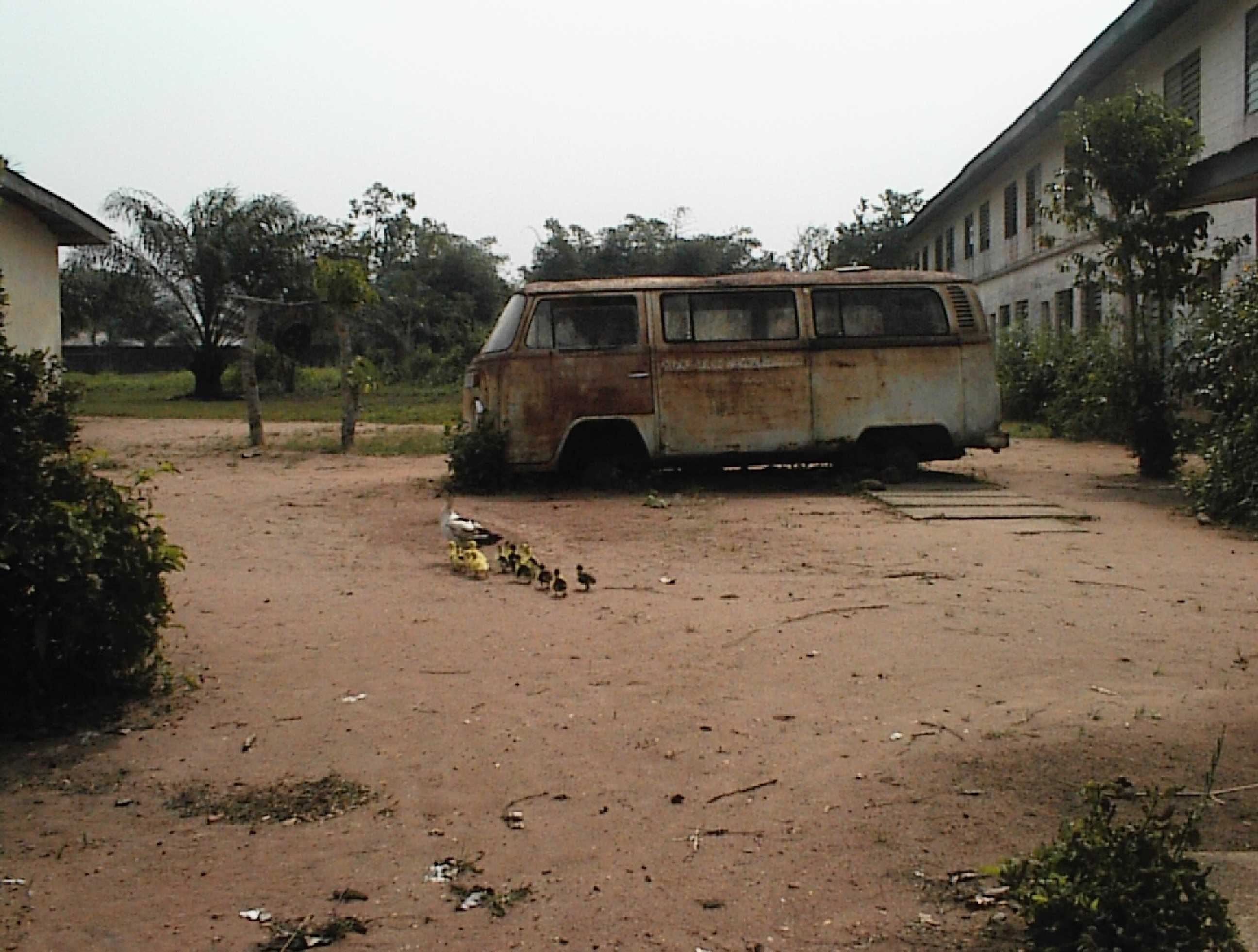 An abandoned bus that served as a place for storage in Mbawsi