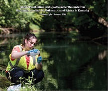 Book cover of a student doing outdoor aquatic research.