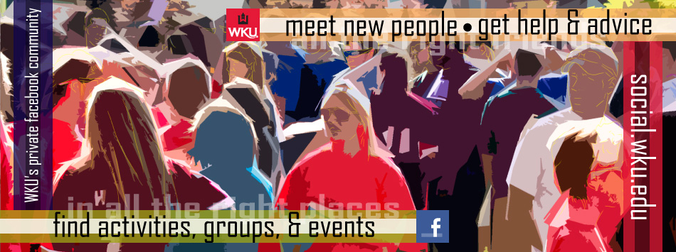 Coming to WKU in the Fall?  Join our private social community on Facebook.  Join WKU on Facebook app today to start connecting with your new classmates!