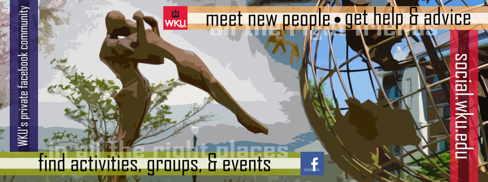 Coming to WKU in the Fall?  Join our private social community on Facebook.  Join WKU on Facebook app today to start connecting with your new classmates!