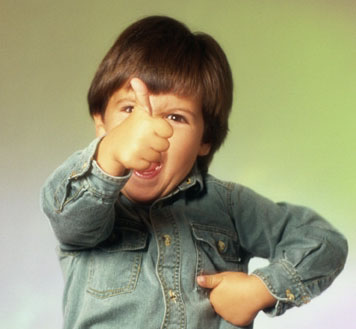 boy giving thumbs up