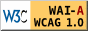 W3C Logo Level A Conformance to Web Content Accessibility Guidelines 1.0