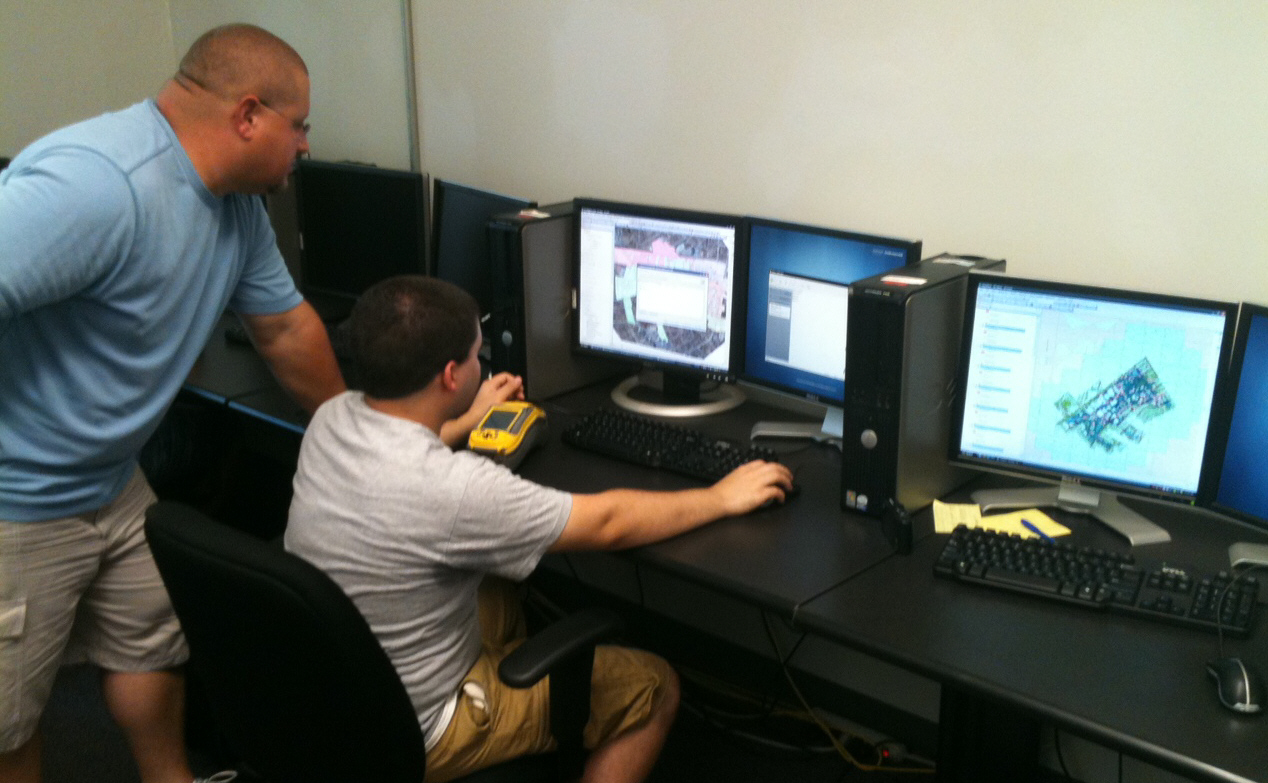 GIS Interns working on a planning project.