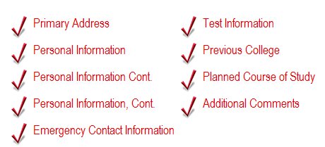 Application Checklist Application Checklist