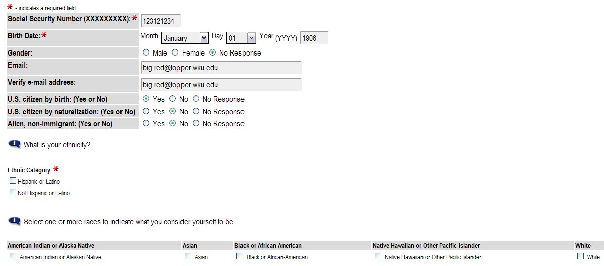 Application Personal Information 1 Application Personal Information 1