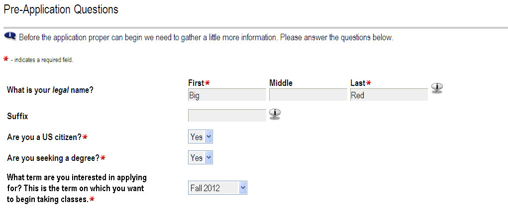 Pre-Application Questions Pre-Application Questions