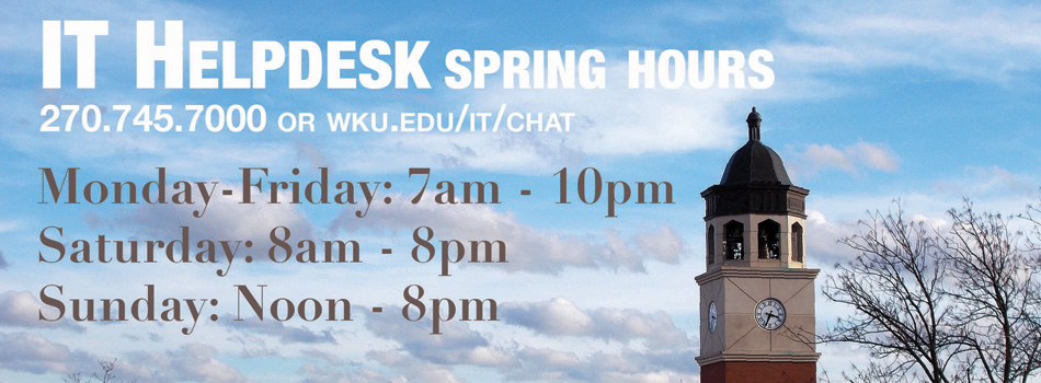IT Helpdesk Spring Hours