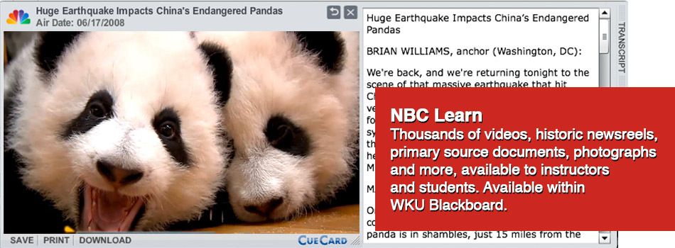 NBC Learn within Blackboard