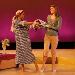 Hannah Carmona teaches Molly Kays how to dance like an Egyptian woman.