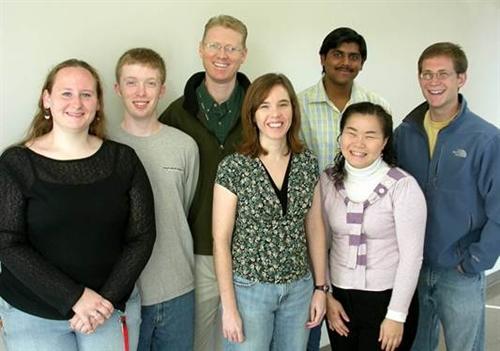 From left to right: Amanda Webb, Reagan Gilley, Michael Smith, Julie Schuck, Sri Kiran Botta, Chia-Hui Lin, Brian Rogers