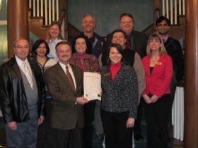 Radon Proclamation signing at City Hall. Radon Proclamation signing at City Hall.