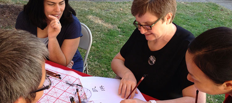 #caption1 Dr. Karin Egloff at the PCAL Fall Festival