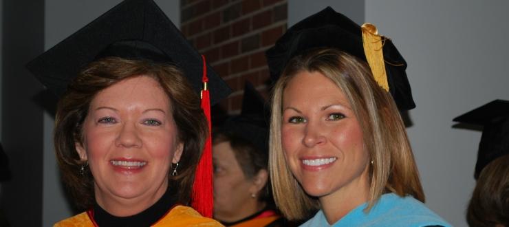 Nursing Faculty Crista Briggs and Lori Fox at BSN Convocation