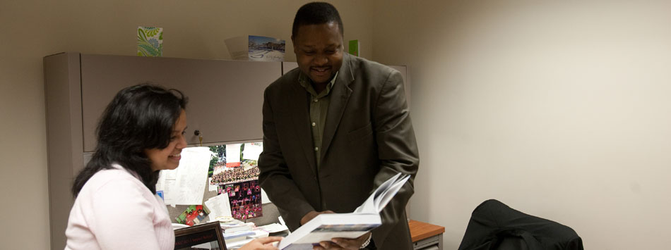 professor mkanta with a student