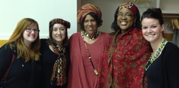 GSSW Members Sarah Arnold, Jocelyn Baldor, Dr. Saundra Starts, Dr. Tina Peterson