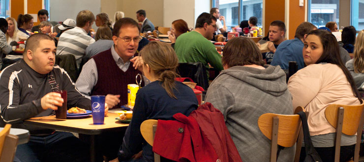 Winter Term Faculty and Students enjoyed a free, networking lunch at DUC Fresh Foods on Jan 12.