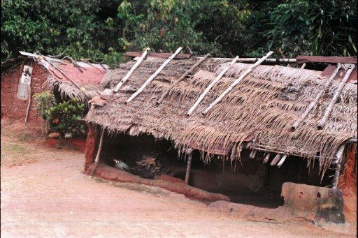 A typical Igbo traditional house or vernacular architecture in Ndigborogwu
