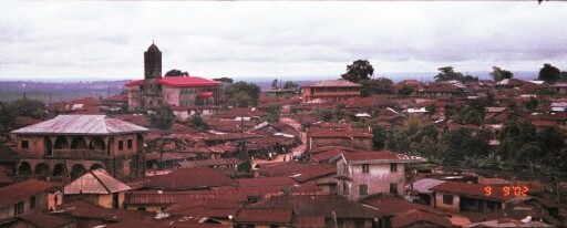 A hilltop view of the village of Akanu Ohafia