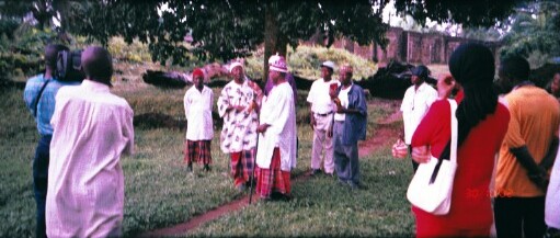 The ritual specialist in Amake making a public presentation in Amaeke