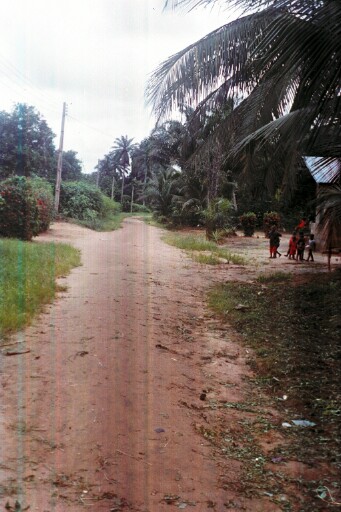 A dirt road in Umuda Village