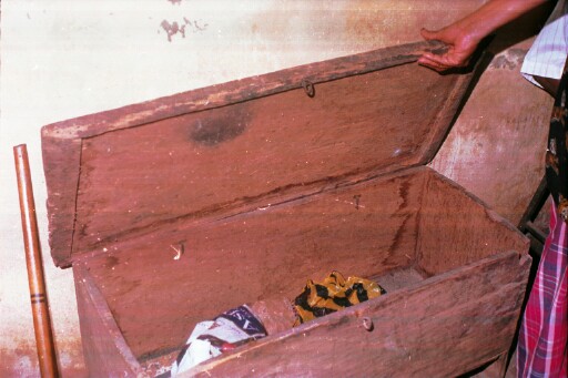 A box containing some items of material culture