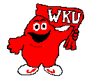 cartoon of WKU Mascot - big red