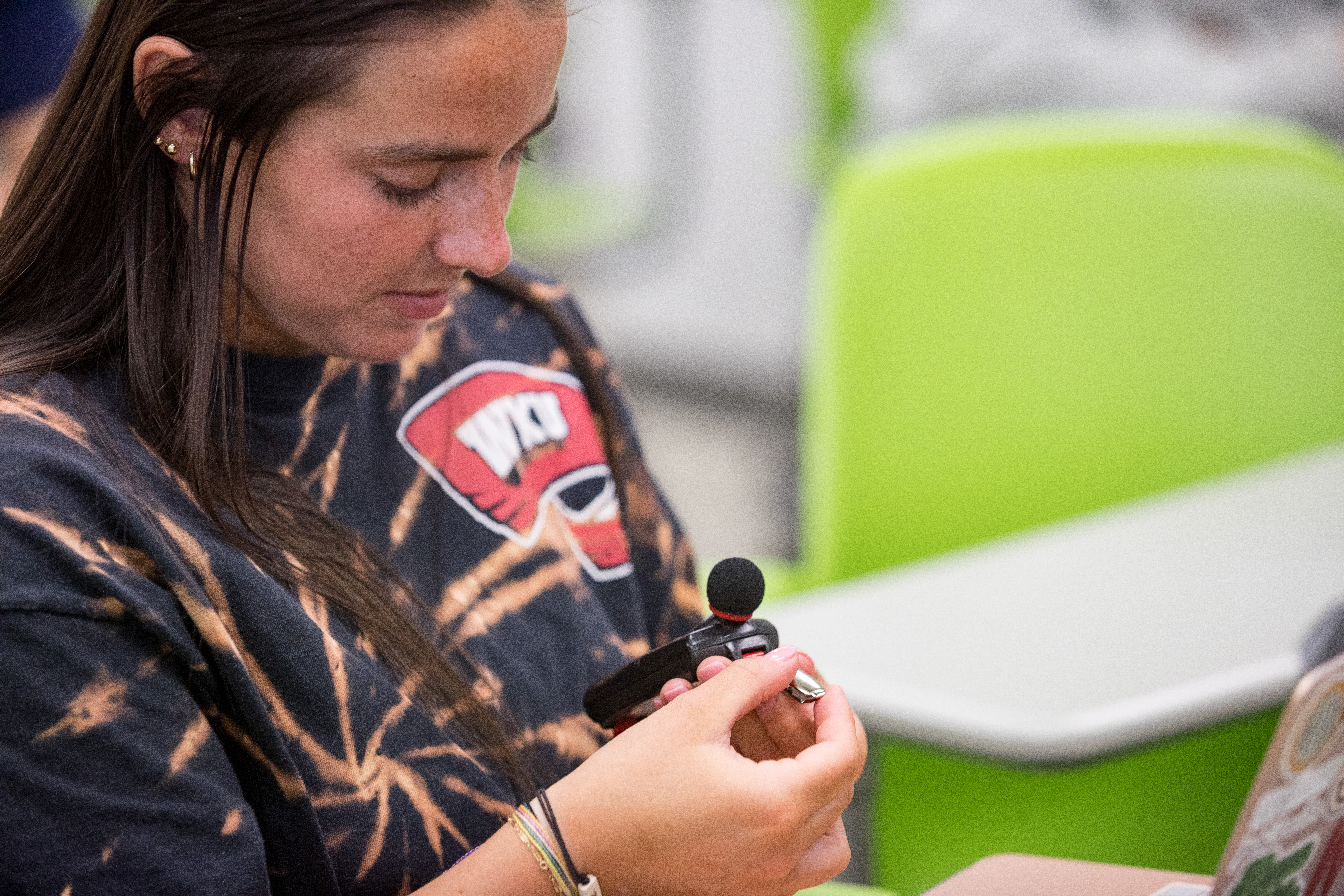 EOHS professor with student