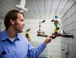 Dr. Ashley with birds