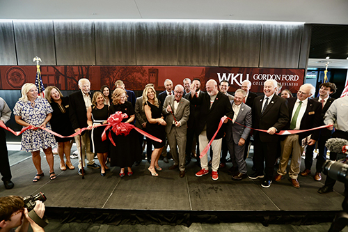 Chandler Hall ribbon cutting and dedication begins