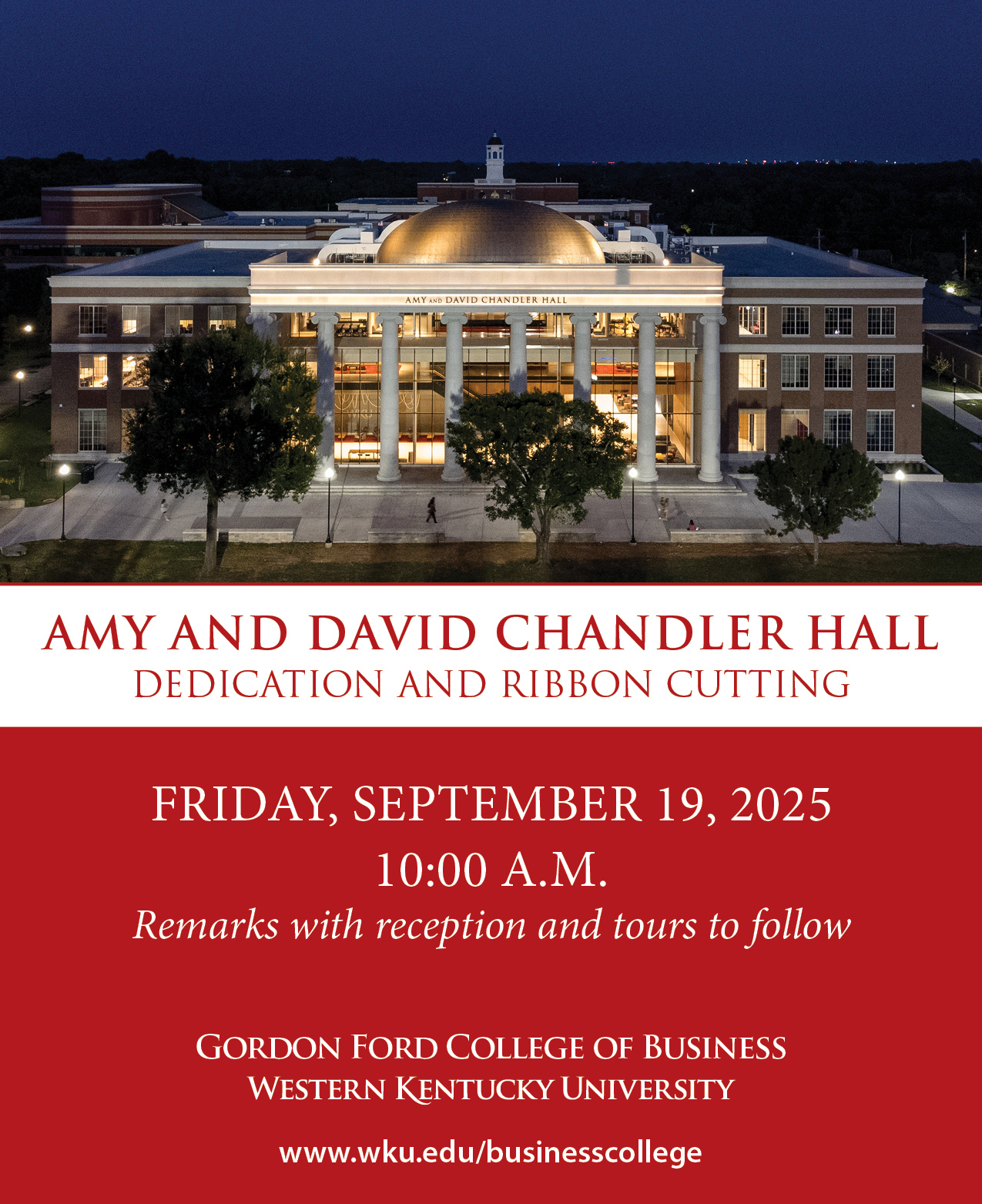 Western Kentucky University Gordon Ford College of Business Building Dedication Invitation