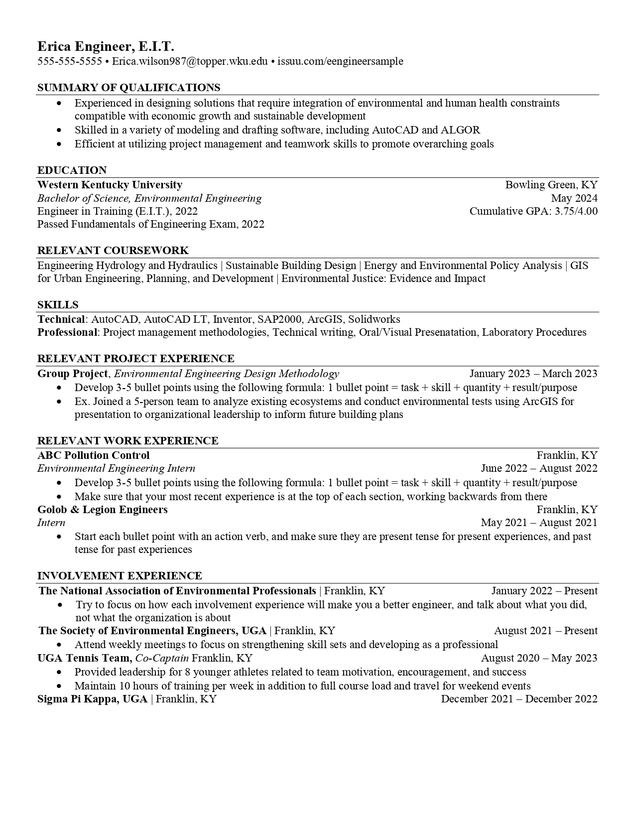 engineering resume