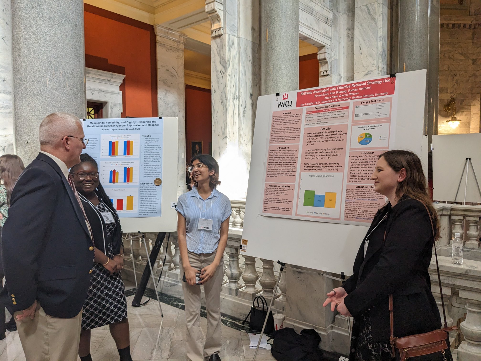 Students presenting research