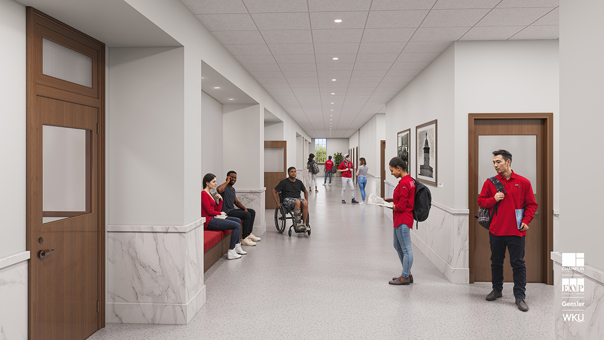 Rendering of Cherry Hall interior