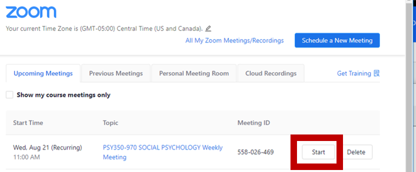 Start and Conduct a ZOOM Meeting