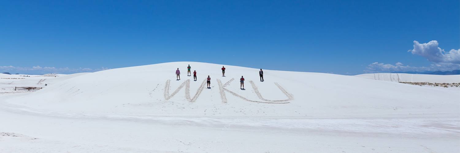 WKU written in snow on a Study Abroad