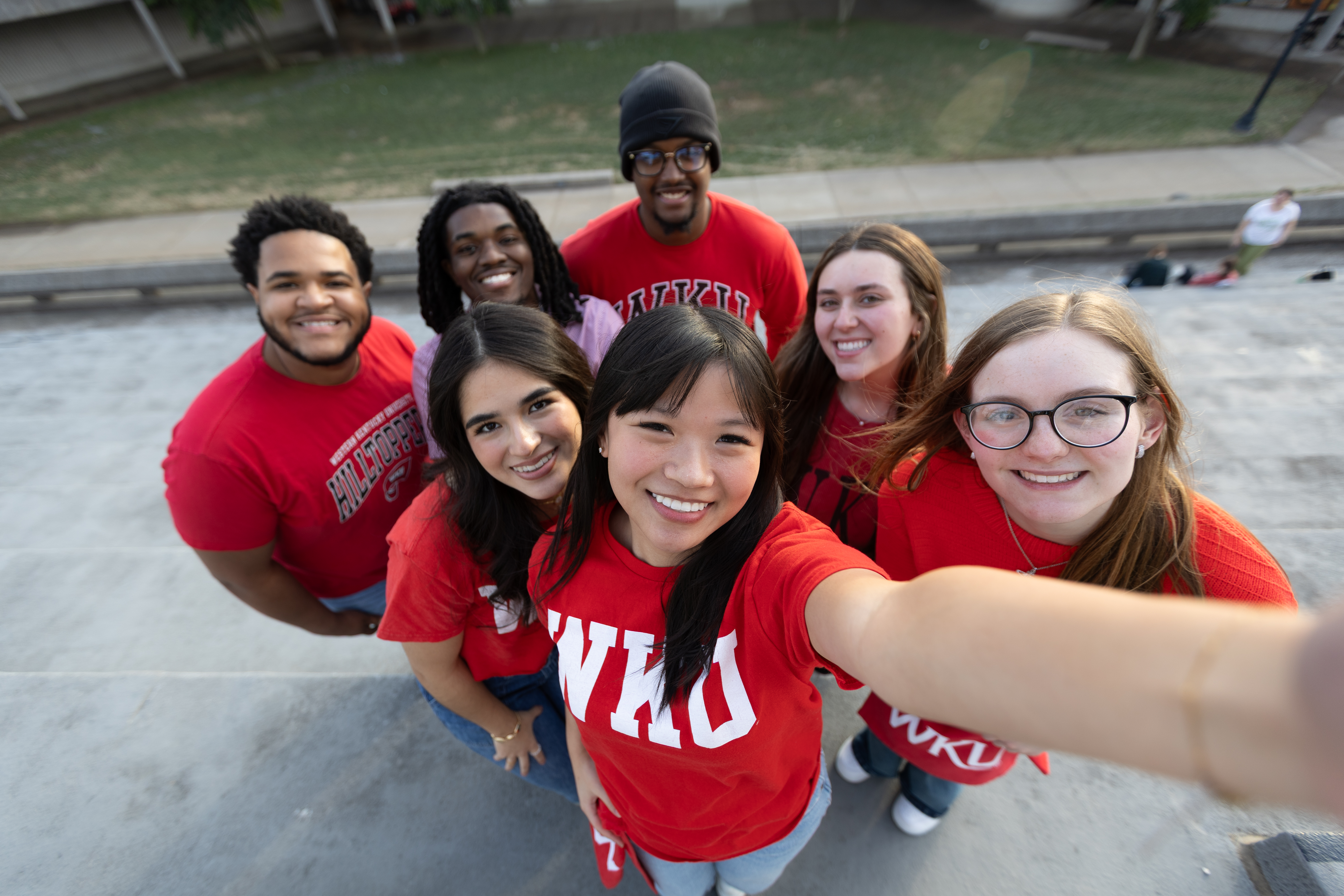 WKU students taking a selfie.