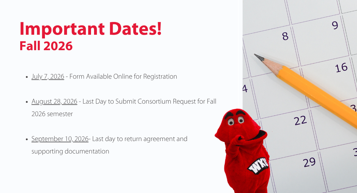 Fall 26 Consortium Dates