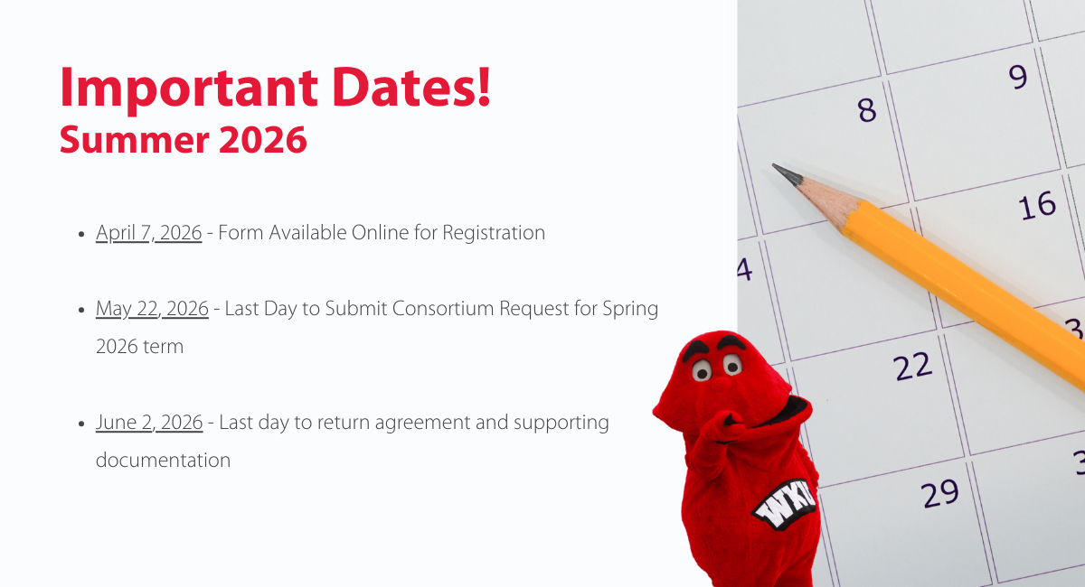 Summer 2026 Consortium Dates