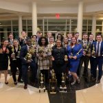 Members of the 2018-19 WKU Forensic Team at the KY state tournament, 9 Feb 2019