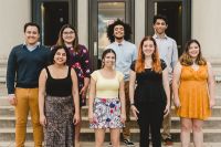 2022 Lincoln-Douglas debate students: Miles Morton, Antonina Clemente, Andre Swai, Imam Brula; (front) Tanya Prabhakar, Madelynn Einhorn, Tess Welch, Avery Linehan