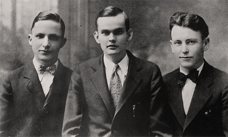 Men's affirmative team 1929: Franklin Pierce Hayes, William R. Smith, D.B. Caswell