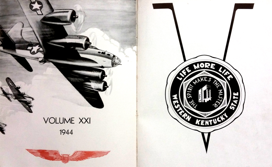 1944 WKU Talisman opening spread: bombers in flight