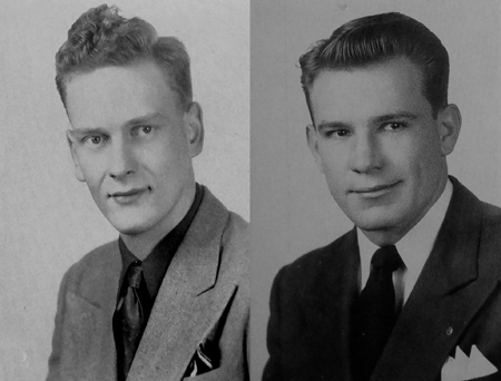 1947 Ogden and Robinson Oratorical Competition winners: Charles Loudermilk Jr. and Nick Diachenko