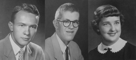 1953 Oratorical Competition winners: Ogden: Tod Oliver; Robinson: Wayne Cullen Everly; AAUW: Elizabeth McWhorter