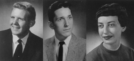 1956 Oratorical Competition winners: Ogden: James C. Embry; Robinson: Gregg O'Neil; AAUW: Nancy Hightower