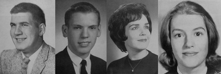 1961 Oratorical winners: Ogden: Ted Urban; Robinson: Pat Chamberlain: AAUW: Susan Moses; SNEA: Kathy Adkins