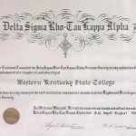 1964 Delta Sigma Rho-Tau Kappa Alpha membership charter