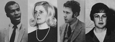 1968 Oratorical winners: Ogden: Steve Ealey; AAUW: Paula Steen; Robinson: John Lyne; SNEA: Rebecca Holbrook